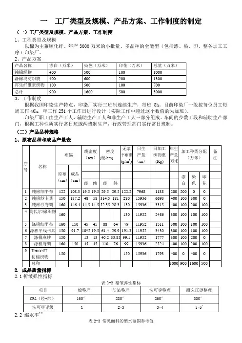 印染厂设计