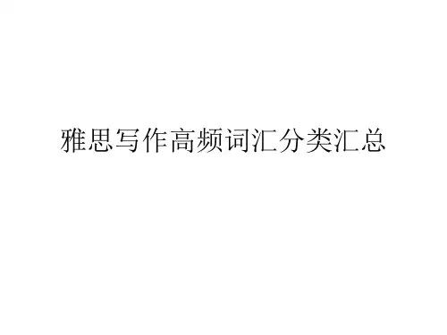雅思写作高频词汇分类 汇总