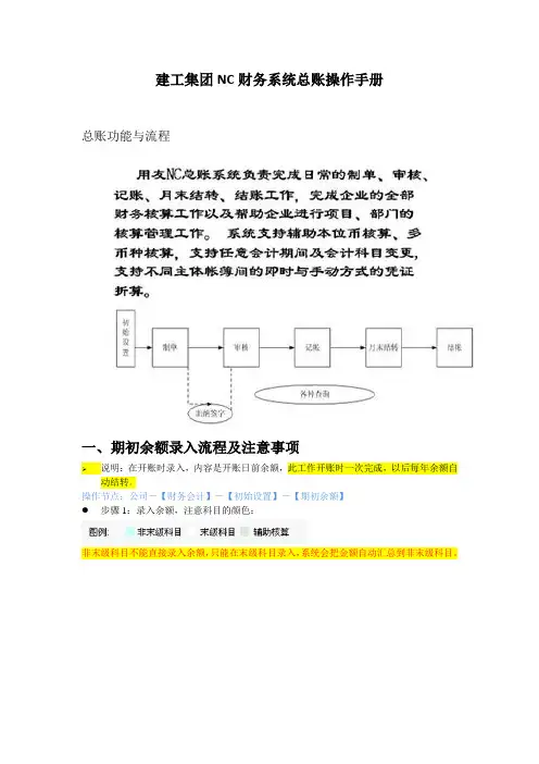 NC总账操作手册1