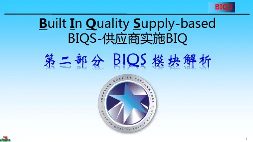 BIQS教材-模块介绍