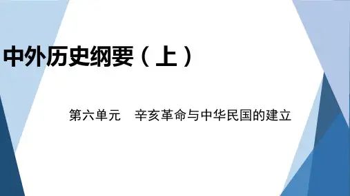 部编版必修中外历史纲要(上) 第六单元 辛亥革命与中华民国的建立 单元优化提升 课件(17张)