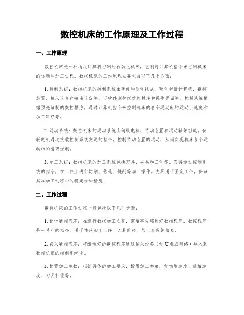 数控机床的工作原理及工作过程