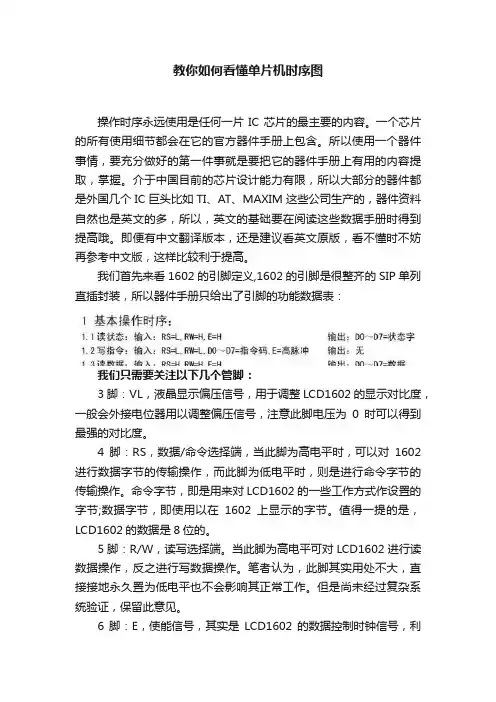 教你如何看懂单片机时序图
