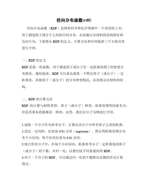 径向分布函数(rdf)