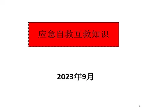 应急自救互救知识培训课件救护知识、地震、火场84页