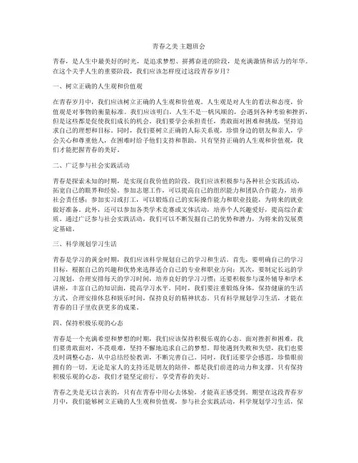 青春之美 主题班会