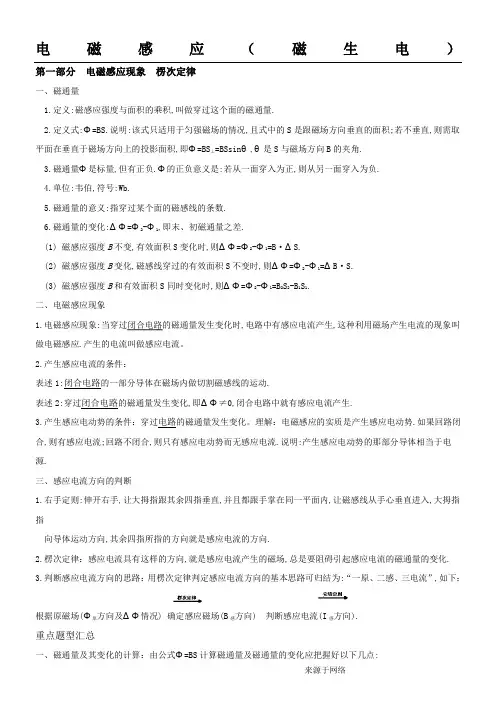 高中物理电磁感应知识点汇总