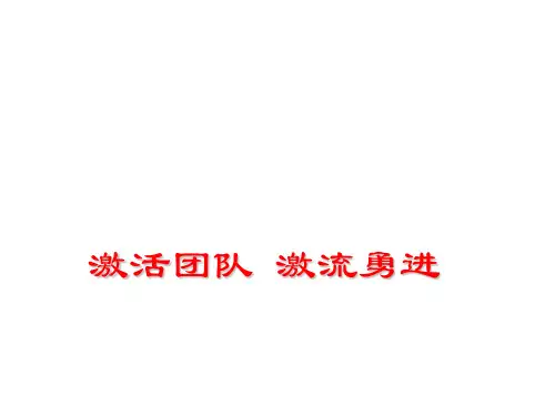 激活团队激流勇进PPT课件