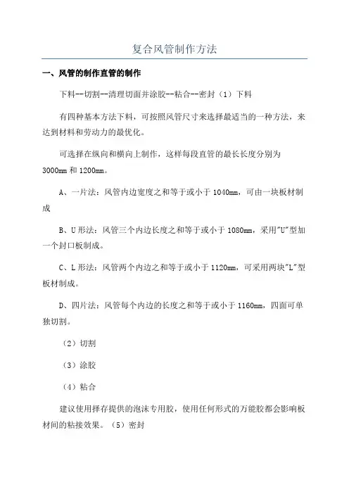 复合风管制作方法