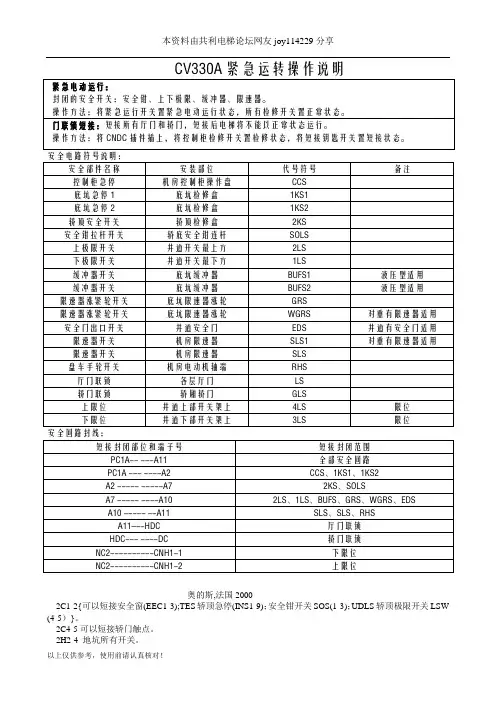 东芝电梯安全回路封线(330A) 2