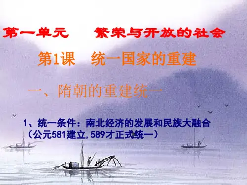 统一国家的重建PPT课件4 华东师大版