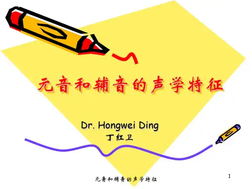 元音和辅音的声学特征(丁红卫)