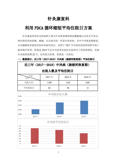 利用PDCA循环管理缩短针灸康复科平均住院日