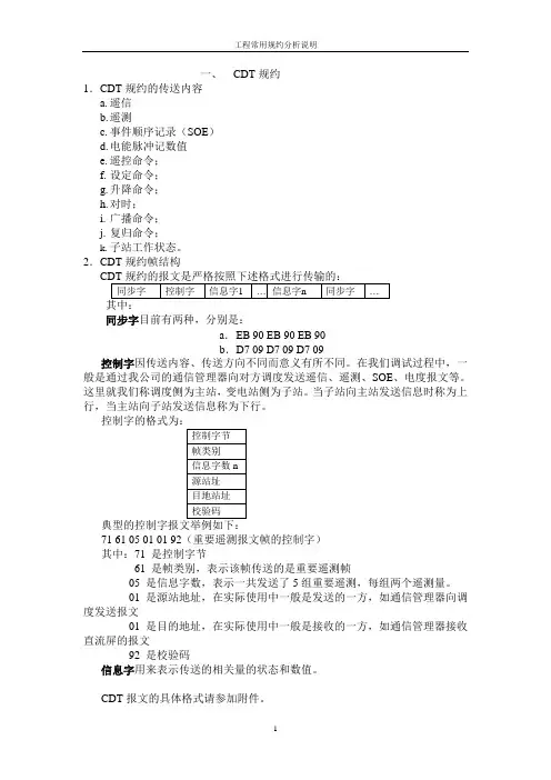 CDT规约分析篇