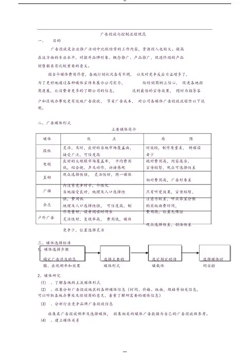 广告投放操作流程规范