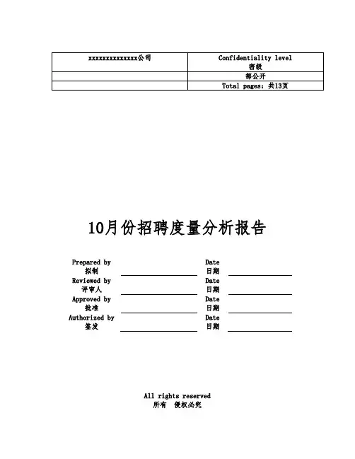 招聘度量分析报告文案