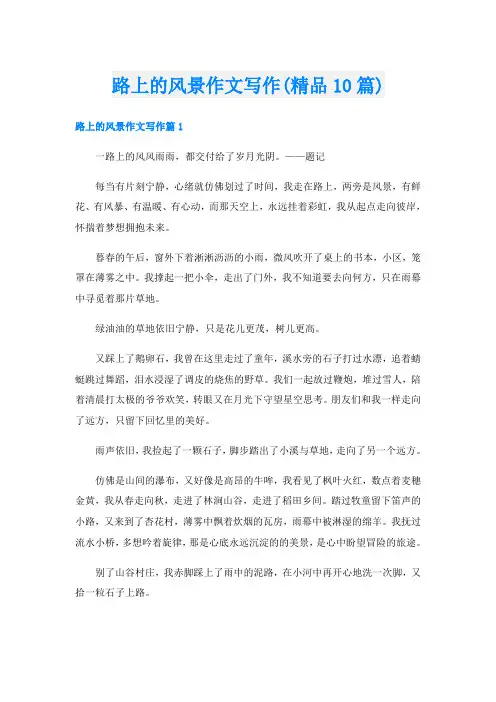 路上的风景作文写作(精品10篇)