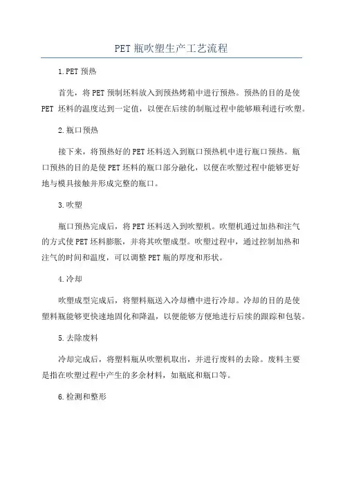 PET瓶吹塑生产工艺流程