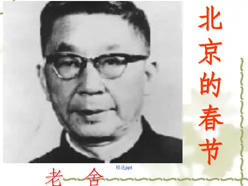 新课标人教版六年级语文下册《北京的春节》完整ppt课件