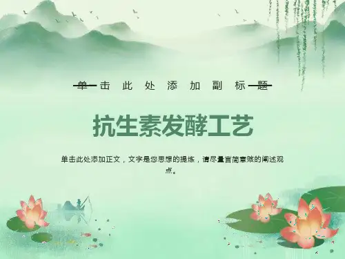 抗生素发酵工艺