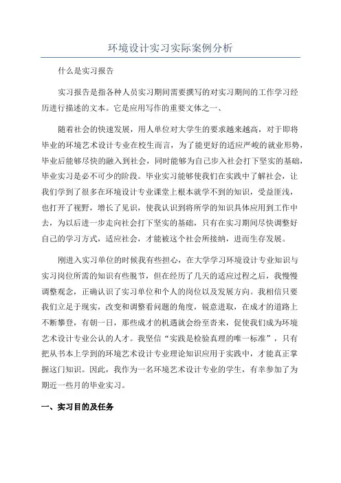 环境设计实习实际案例分析