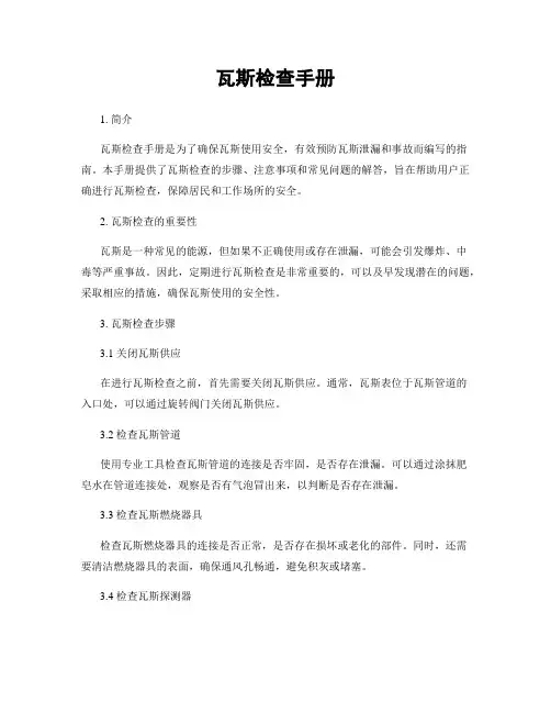 瓦斯检查手册