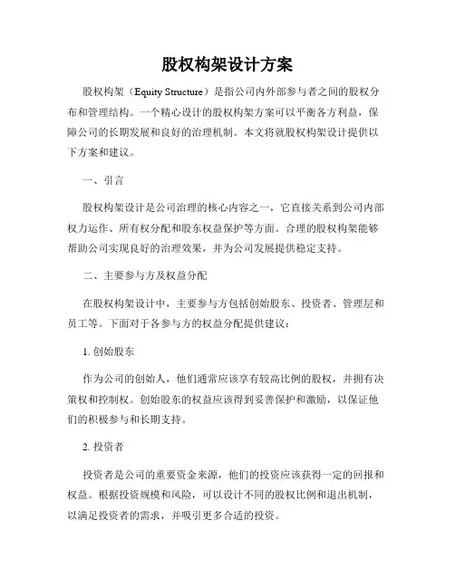 股权构架设计方案
