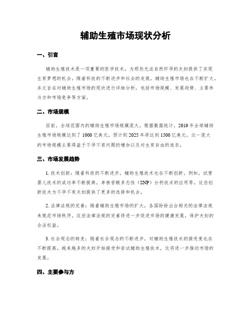 辅助生殖市场现状分析