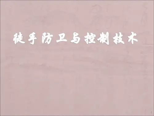 徒手防卫与控制技术ppt课件