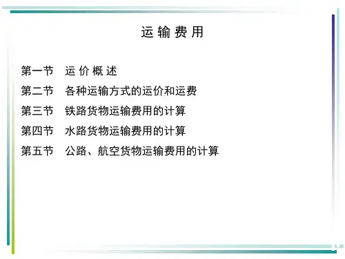 运价