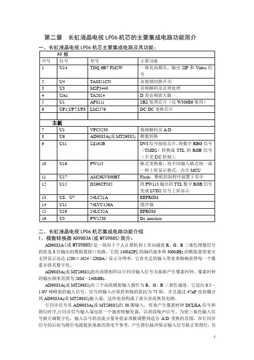 长虹LP06维修手册(完整版2.5)