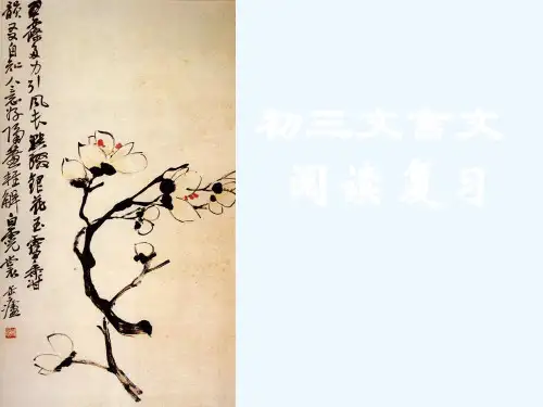 初三文言文阅读复习整理
