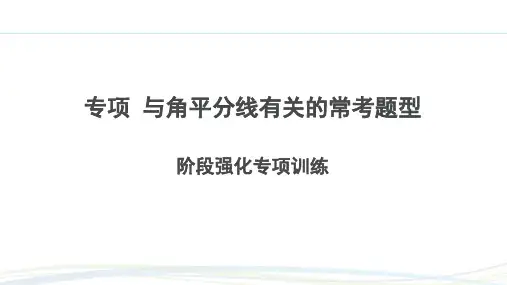 北师大版(2024新版)七年级数学上册第四章习题练课件：与角平分线有关的常考题型