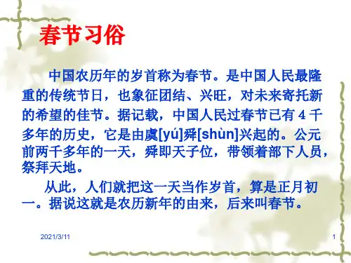 北京的春节完美版ppt课件完整