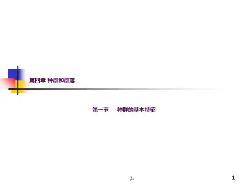 种群的基本特征ppt课件