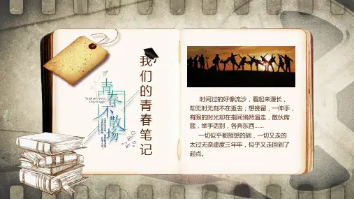 我们的青春日记毕业季纪念册电子相册动态ppt模板