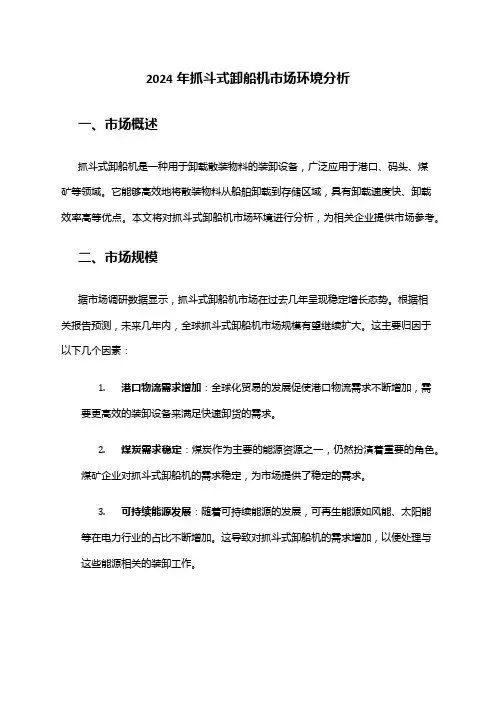 2024年抓斗式卸船机市场环境分析