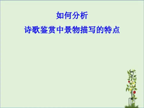 分析诗歌鉴赏中景物描写的特点模板