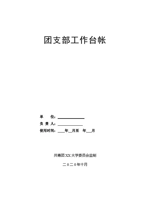 学校团支部台账