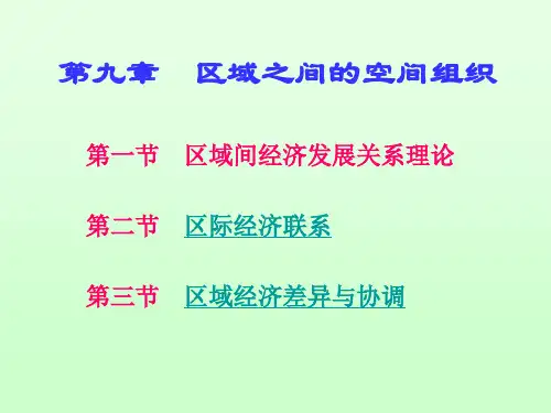 第九章区域之间的空间组织 经济地理学
