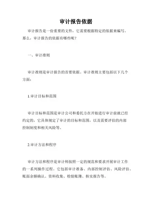 审计报告依据