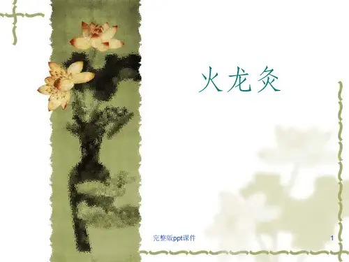 中医特色疗法之火龙灸ppt课件