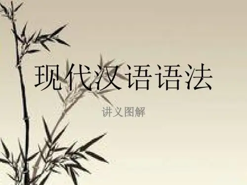 现代汉语语法讲义图解——词性 PPT课件