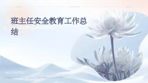 班主任安全教育工作总结PPT