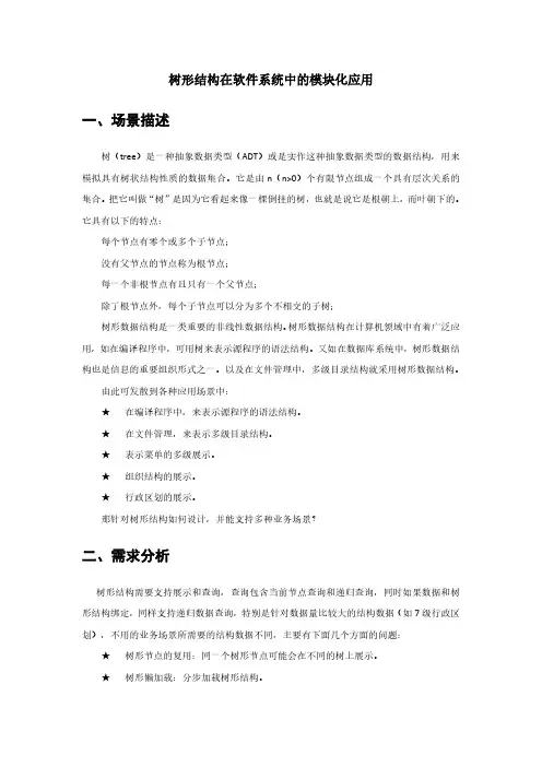 树形结构在软件系统中的应用