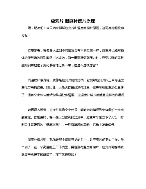 应变片 温度补偿片原理
