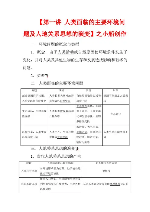 高考地理一轮复习 模块二 第四章 人类与地理环境的协调发展(含解析)