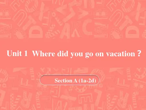 人教版八年级英语上册  Unit 1 Section A (1a-2d) 课件