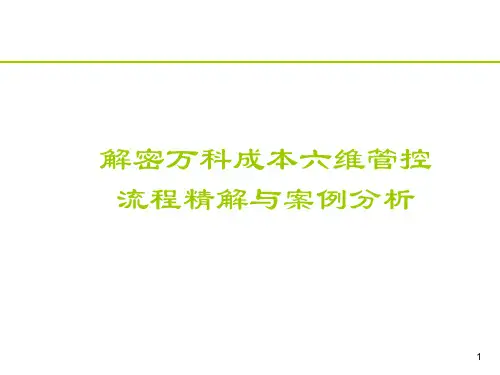 某公司成本六维管控流程精解与案例分析课件