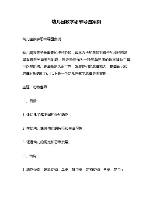 幼儿园教学思维导图案例